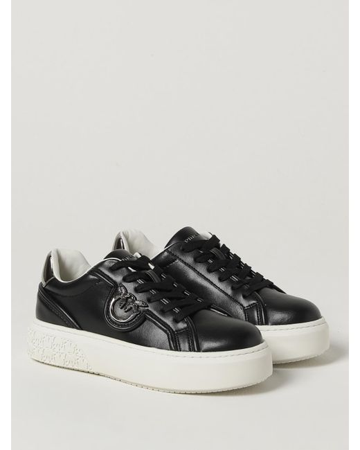 Pinko Black Yoko 06 Leather Sneakers