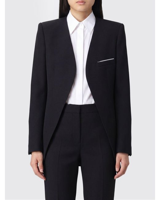 Tom Ford Blue Cropped Wool And Silk Tuxedo Blazer With Padded Shoulders