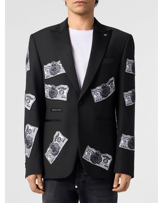 Philipp Plein Black Blazer for men