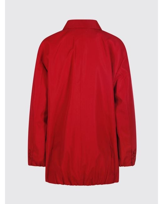 Fendi Red Viscose Single-Breasted Blazer