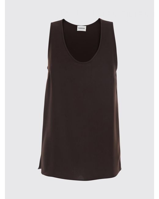 P.A.R.O.S.H. Black Sleeveless U-Neck Top P.A.R.O.S.H