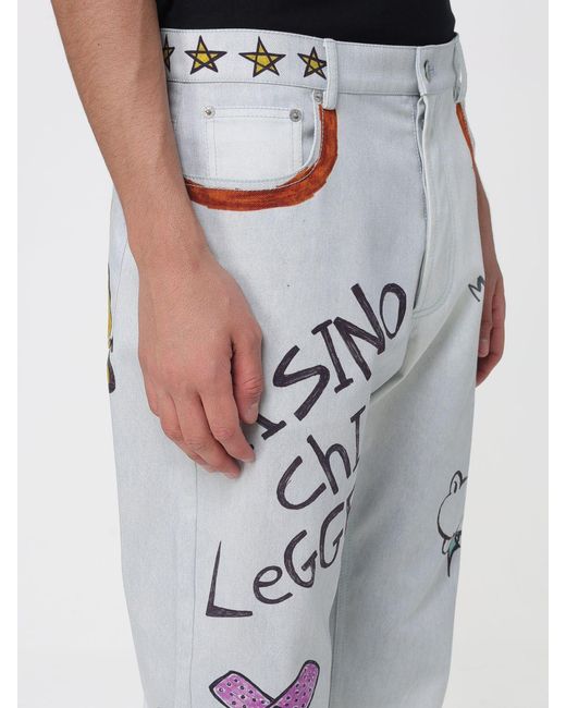 Moschino Couture White Regular Fit Jeans for men