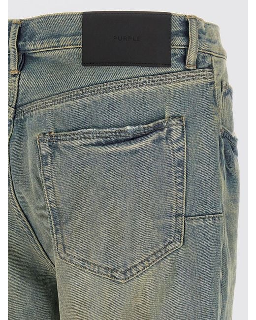 Purple Green Hadley Vintage Straight Distressed Denim Jeans for men