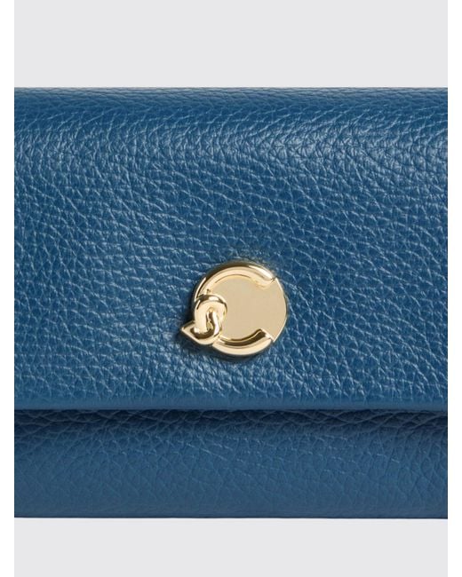 Coccinelle Blue C-Me Softy Hammered Leather Bag