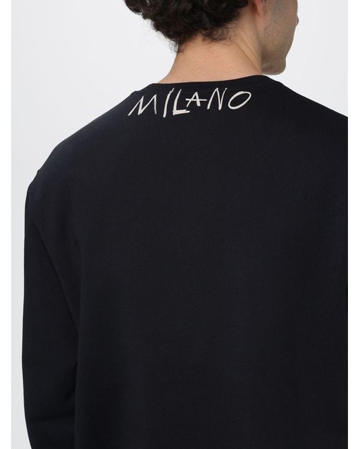 Just Cavalli Blue Cotton Crew Neck Sweatshirt for men
