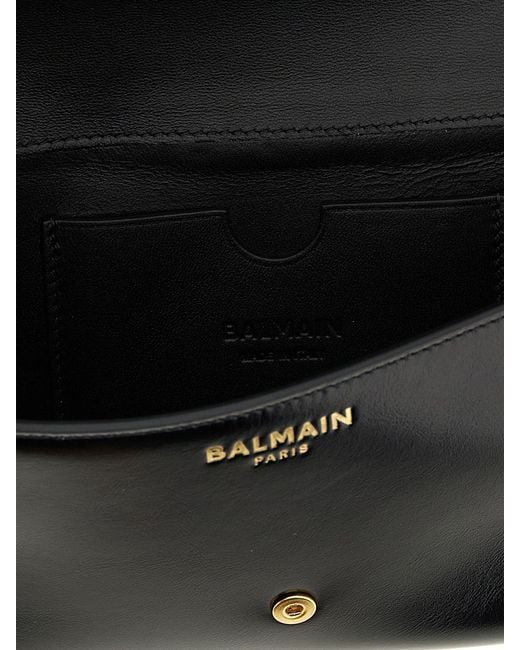 Balmain Black Shuffle Leather Wallet Bag