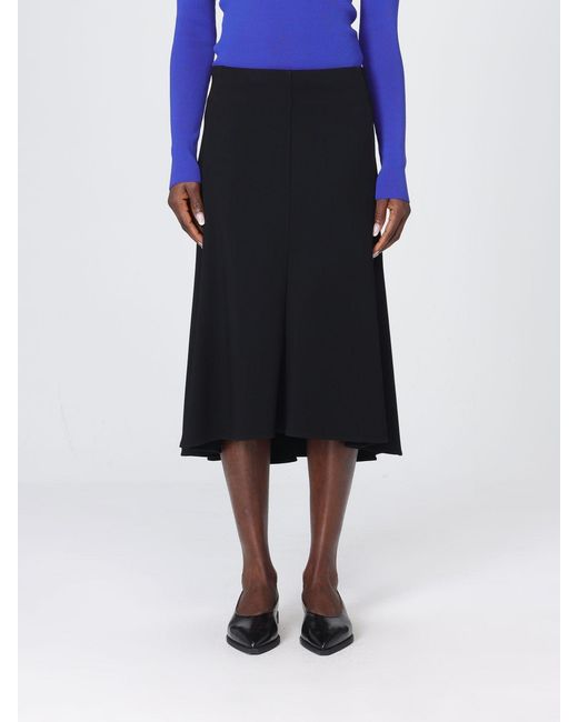 Jil Sander Blue Viscose Blend Skirt