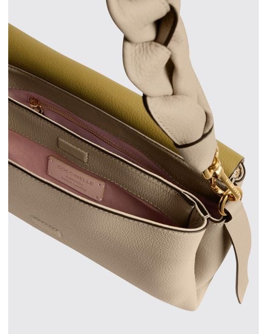 Coccinelle Natural Boheme Grained Leather Bag