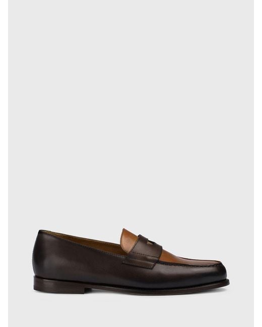 Doucal's White Leather Loafers for men