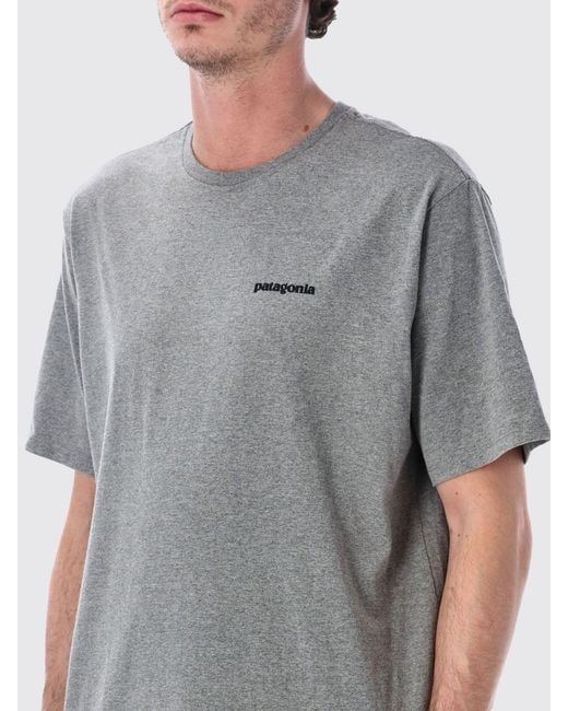 Patagonia Gray Recycled Cotton Logo T-Shirt for men