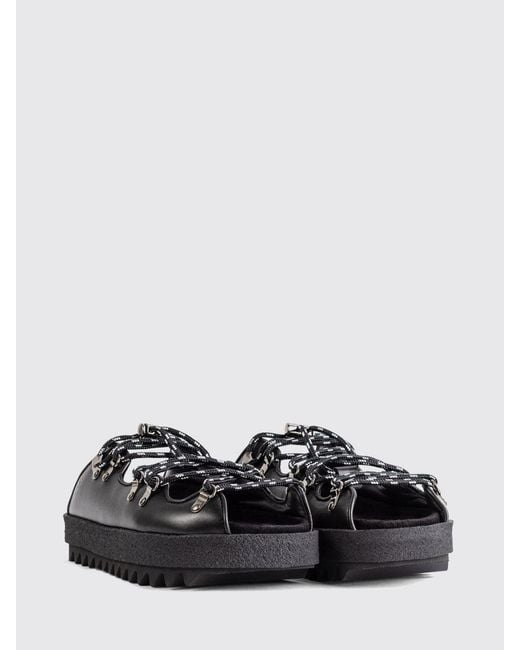 Sacai Black Low-Heeled Platform Sandals