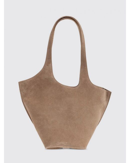 The Attico Natural La Scoop Suede Bag