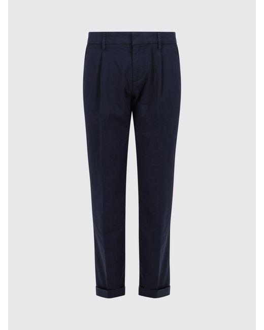Fay Blue Stretch Cotton Gabardine Chino Trousers for men