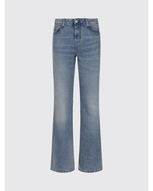AMI Blue Flared Cotton Denim Jeans