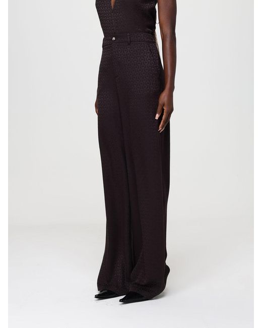 Gucci Black Silk Wide-Leg Trousers With Horsebit Motif