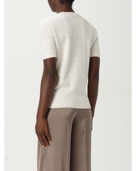 Camiseta Mujer Fendi de color Natural