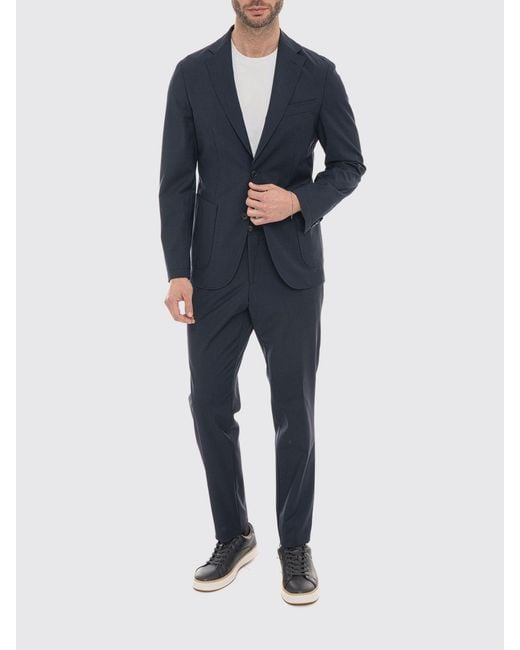 Boss Blue Single-Breasted Slim-Fit Blazer for men