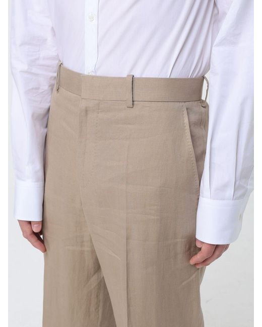 Agnona Maßgeschneiderte Hose Aus Leinenmischung in Natural für Herren