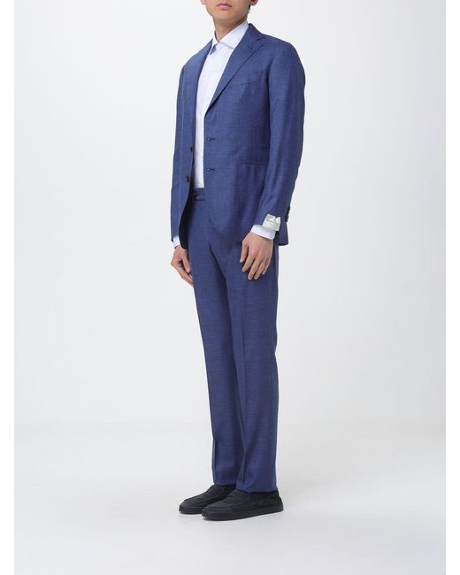 Luigi Borrelli Napoli Blue Virgin Wool Blend Dress for men