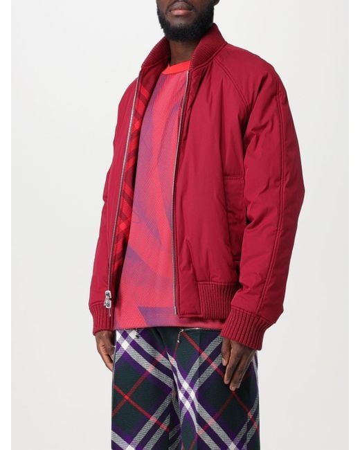 Chamarra burberry top hombre roja