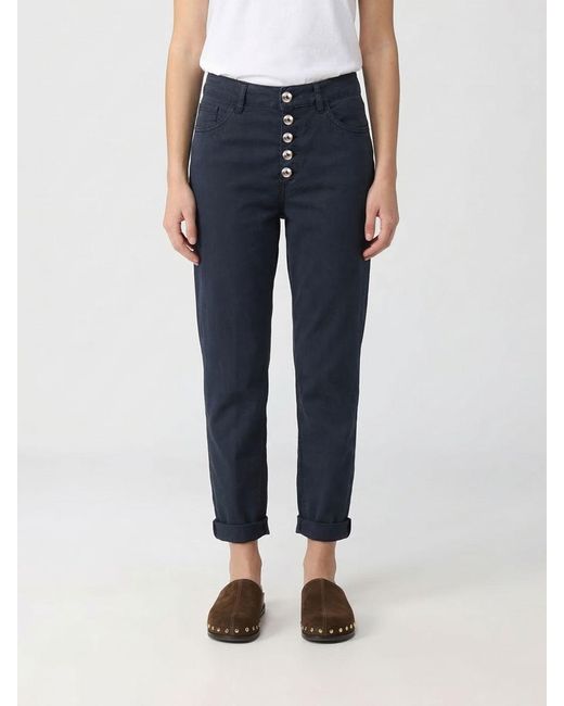 Dondup Blue Koons Cropped Fit Denim Jeans