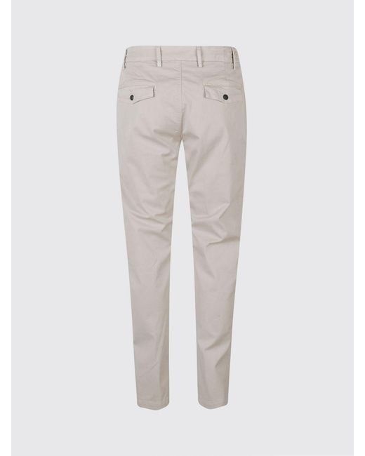 Eleventy Gray Stretch Cotton Chino Trousers for men