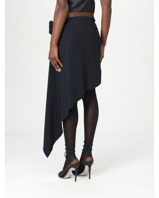 Magda Butrym Blue Asymmetric Crêpe Skirt