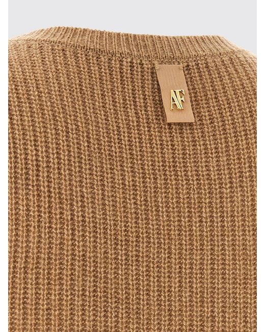 Alberta Ferretti Natural Midi Knit Dress