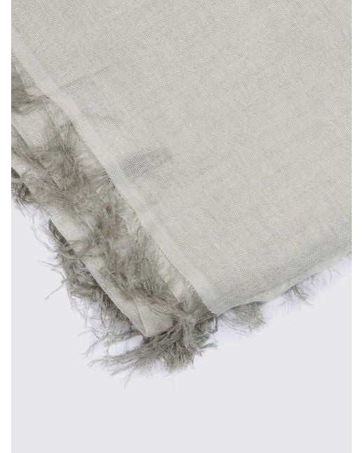 Faliero Sarti Gray Modal And Cashmere Scarf
