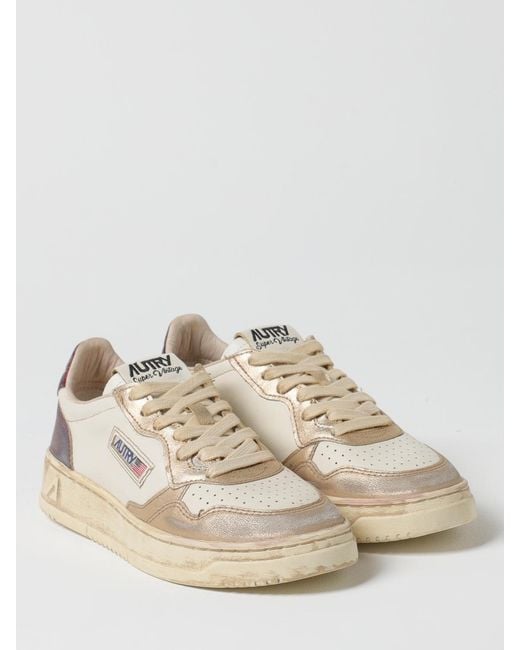 Autry Natural Used Leather Super Vintage Sneakers