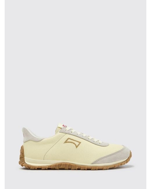 Camper Natural Two-Tone Drift Walk Leather And Suede Trainers With Vibram Sole
