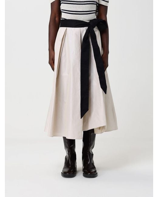 Max Mara Black Baschi Cotton Blend Twill Midi Skirt