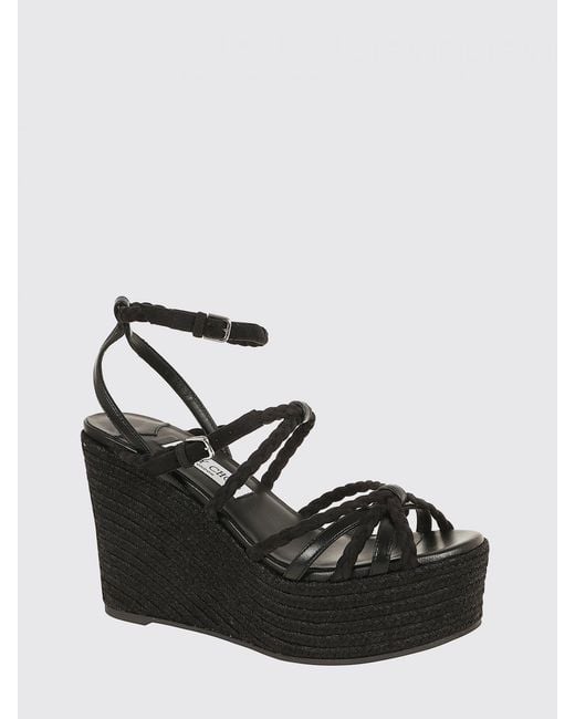 Jimmy Choo Black Nyra Wedge Sandal
