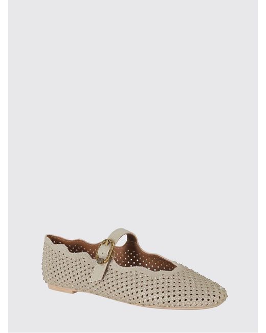 Kurt Geiger White Myfair Suede Mary Jane Flats With Rhinestones