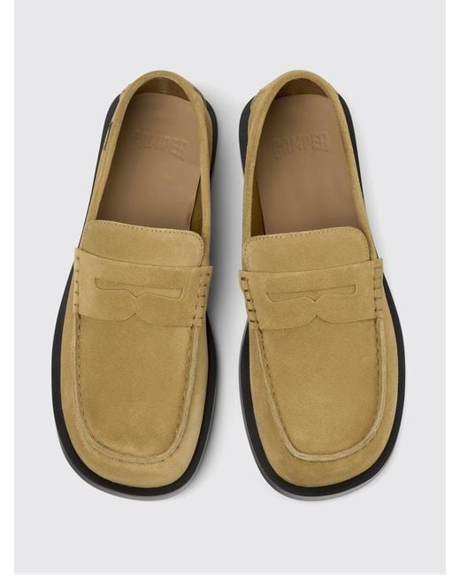Camper Brown Don Suede Loafers for men