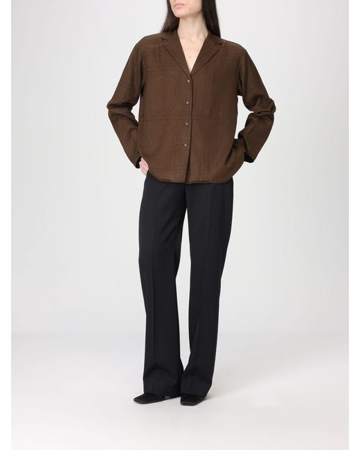 Totême Brown Modal Shirt With Logo