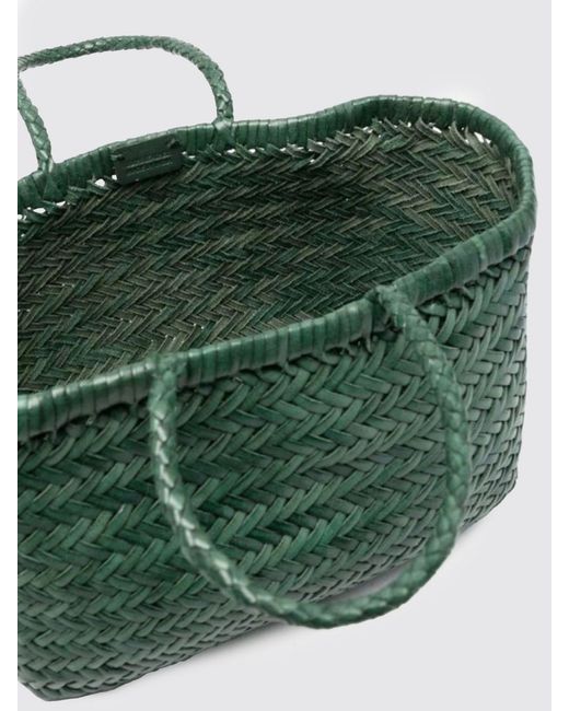 Dragon Diffusion Green Triplo Salto Handtasche Aus Geflochtenem Leder Mit Doppeltem Griff Von