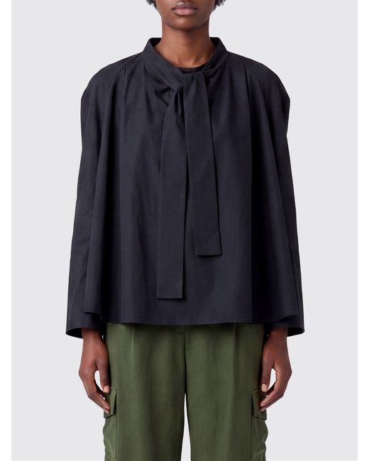 Lemaire Blue Cotton And Silk Blouse