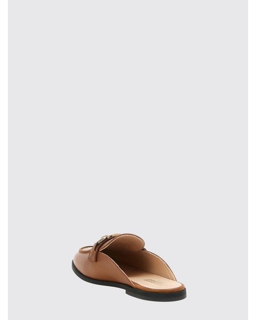 Pinko Brown Naty 09 Leather Mules