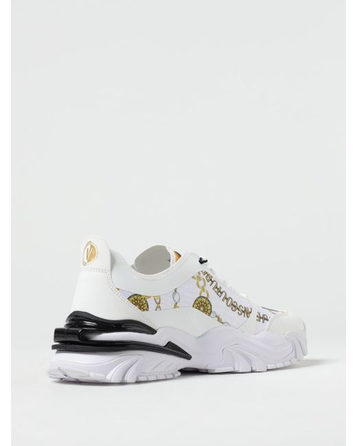 Versace White Baroque Sneakers In Nylon And Synthetic Leather for men