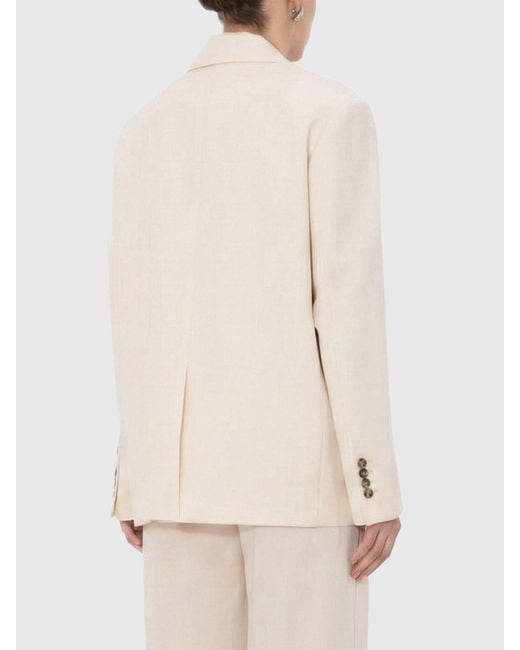 Loulou de Saison Natural Virgin Wool Double-Breasted Blazer