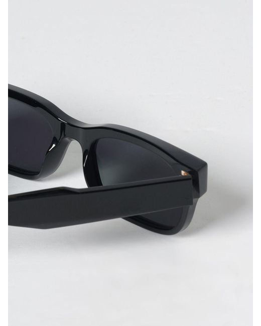 Ophy X Borsalino Black Marcello Rectangular Acetate Sunglasses With Logo for men