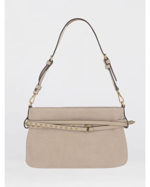 Pinko Natural Belt Bag Mini Suede Shoulder Bag