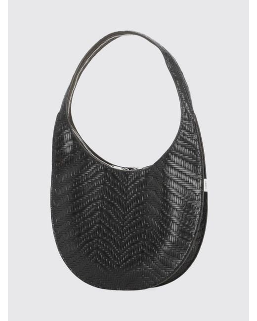Coperni Gray Swipe Woven Leather Bag