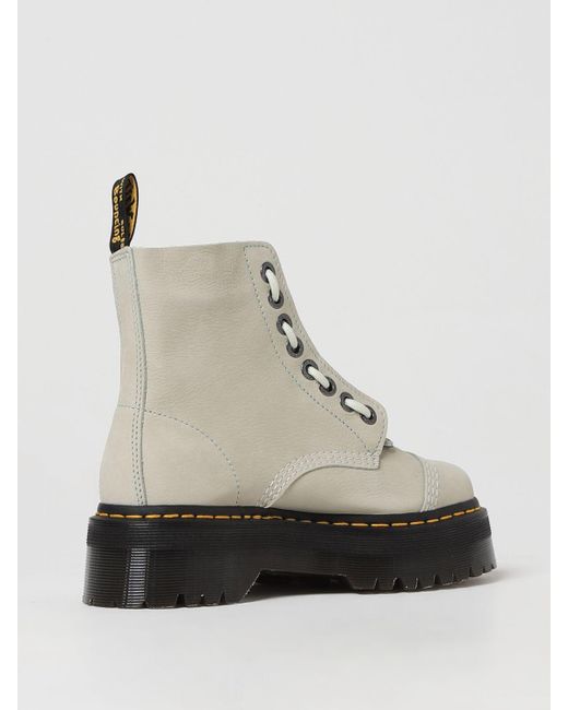 Dr. Martens Natural Flat Ankle Boots