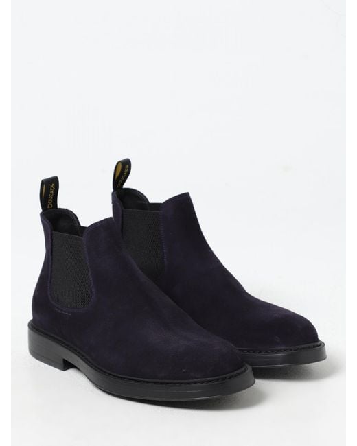 Doucal's Black Suede Ankle Boots for men