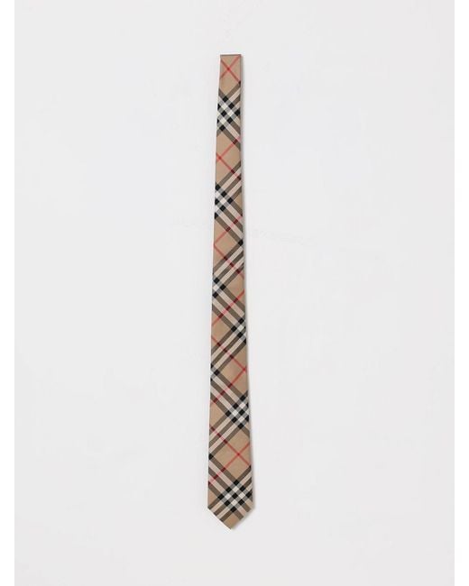 Burberry White Vintage Check Silk Tie for men