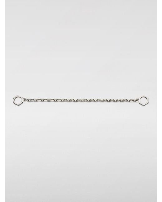 Gucci White Hex Nut Chain Bracelet