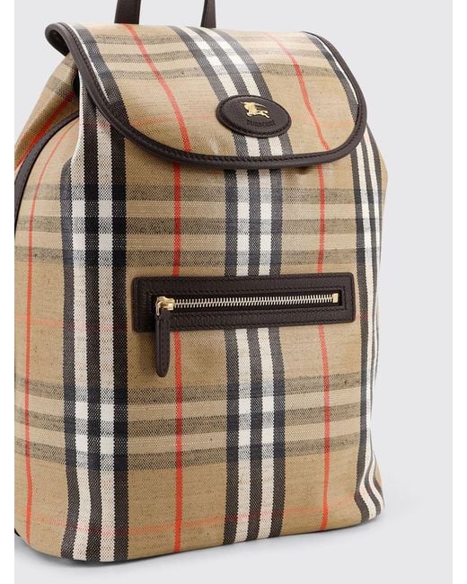 Burberry Natural Check Canvas Backpack for men