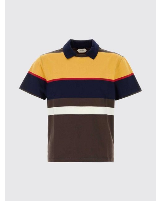 Versace Red Striped Cotton Polo Shirt for men